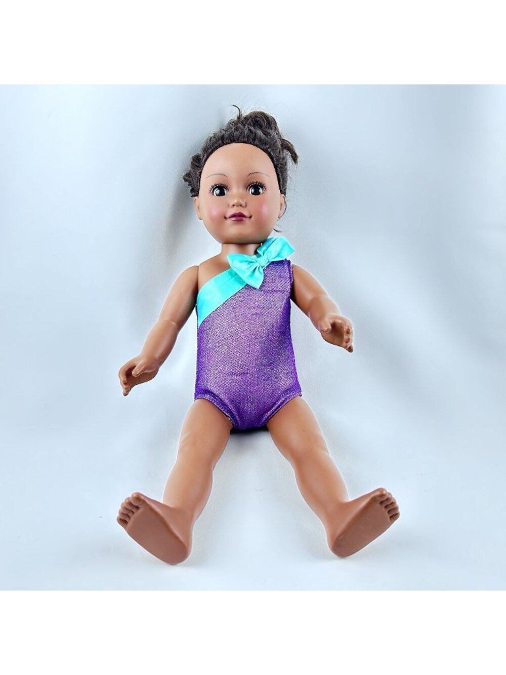 2018 Cititoy doll - Medium Dark Skin With Brown Eyes 18 Inch - Gymnastics Outfit